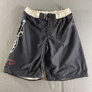 Mormaii Shorts‎ Mens 32 Black Board Swimwear Mid Rise Drawstring Beach